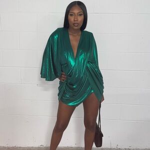 Emerald Green Mini Dress